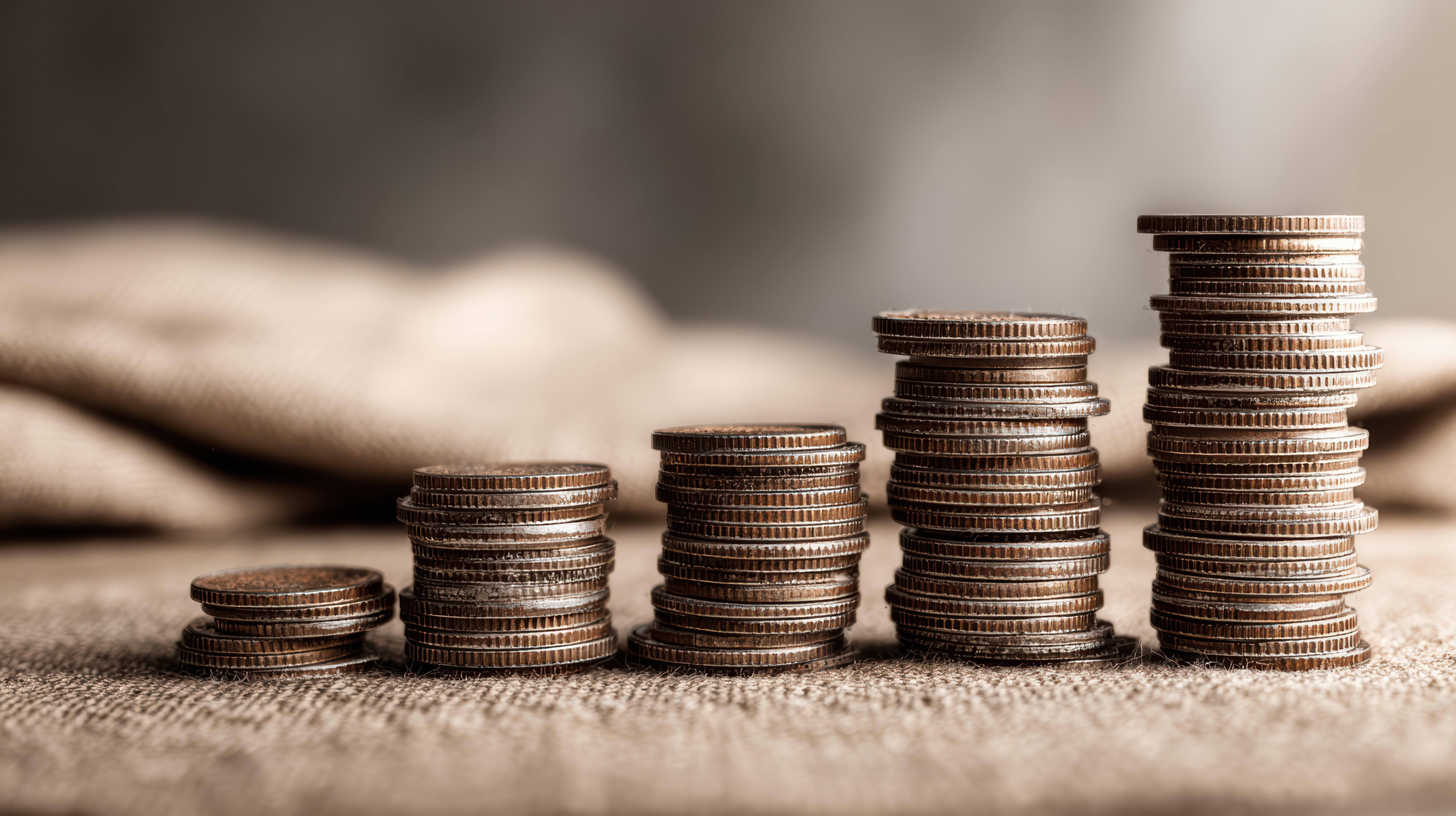 Stacked coins representing steady, compounding account growth
